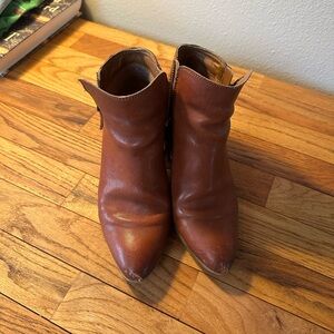 Frye Brown Heeled Boots with Durable Sole